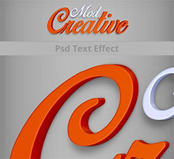 极品3D文本模板(含使用的字体)：CreativeMod PSD Text Effects